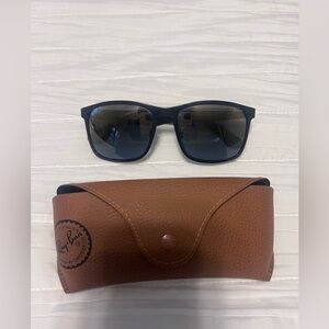 Ray-Ban Black Sunglasses with Brown Case Accent